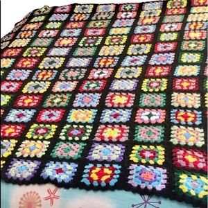 Multicolor Granny Squares Afghan
